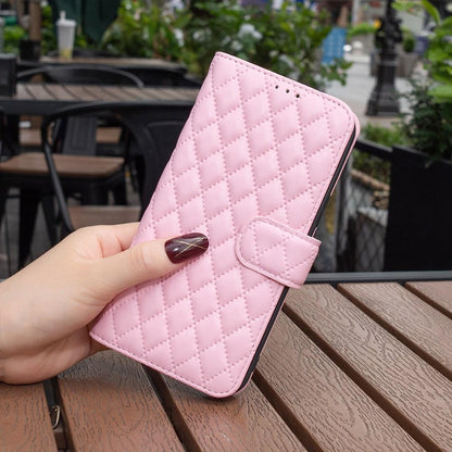 For Redmi Note 17 Pro 5G Global 163mm Diamond Lattice Wallet Flip Leather Phone Case(Pink)