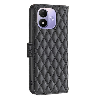 For Redmi Note 17 Pro 5G Global 163mm Diamond Lattice Wallet Flip Leather Phone Case(Black)