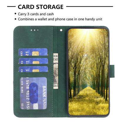 For Redmi K90 Pro Max/Poco F8 Ultra Magnetic Buckle Rhombus Texture Leather Phone Case(Green)