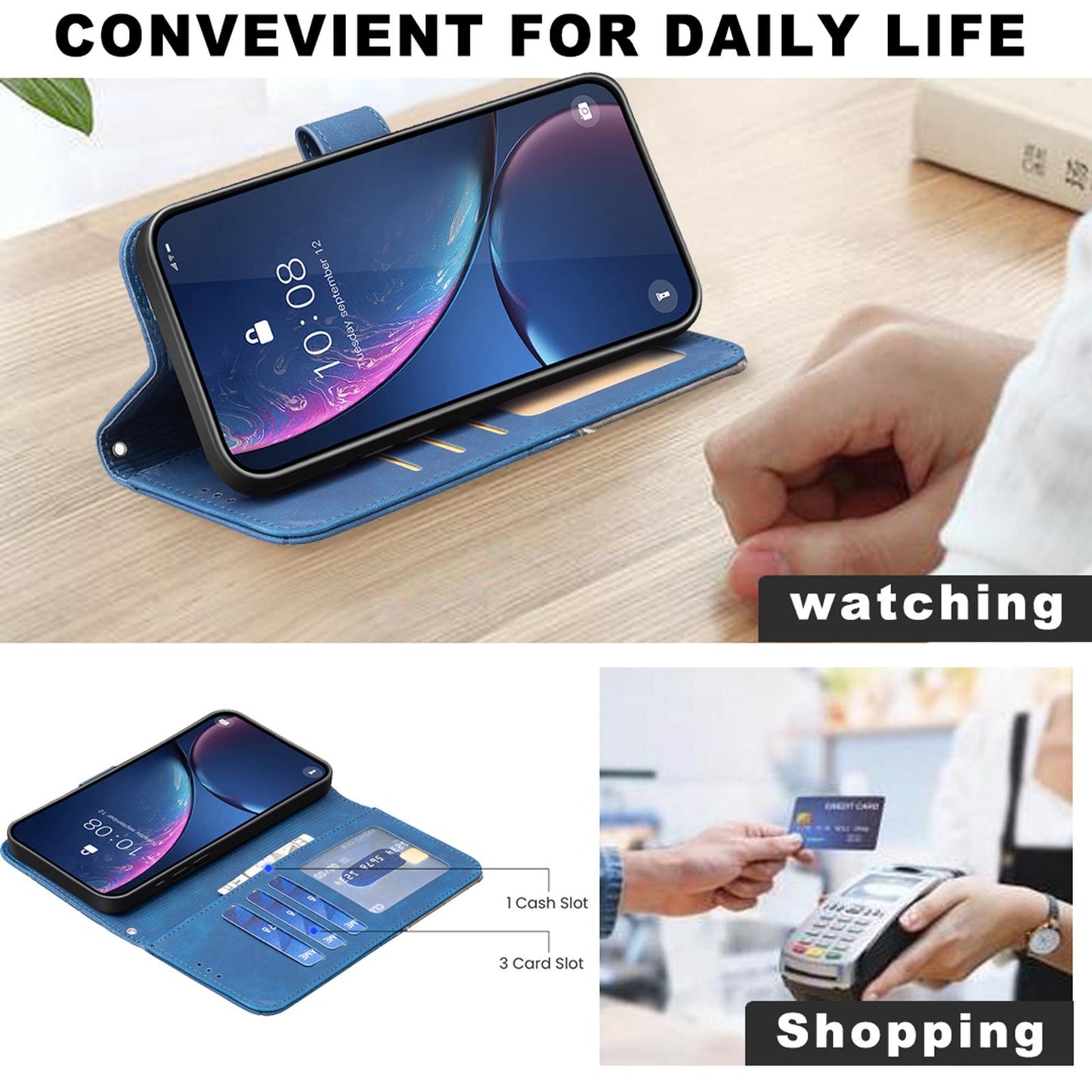 For Redmi K90 Pro Max/Poco F8 Ultra Magnetic Buckle Rhombus Texture Leather Phone Case(Blue)