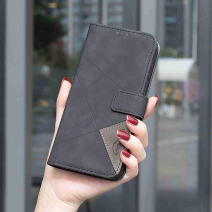 For Redmi Note 17 Pro 5G Global 163mm Magnetic Buckle Rhombus Texture Leather Phone Case(Black)