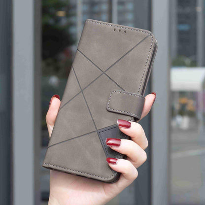For Redmi Note 17 Pro 5G Global 163mm Magnetic Buckle Rhombus Texture Leather Phone Case(Grey)