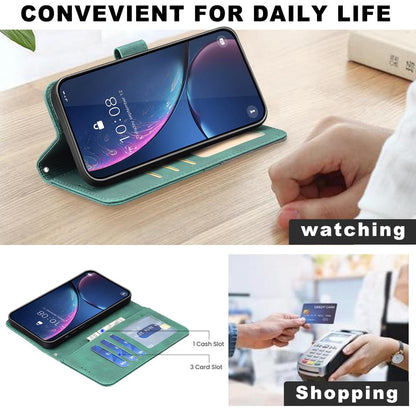 For Redmi Note 17 Pro 5G Global 163mm Magnetic Buckle Rhombus Texture Leather Phone Case(Green)