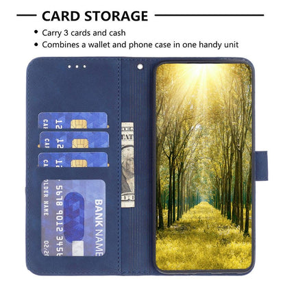For Redmi Note 17 Pro 5G Global 163mm Magnetic Buckle Rhombus Texture Leather Phone Case(Blue)