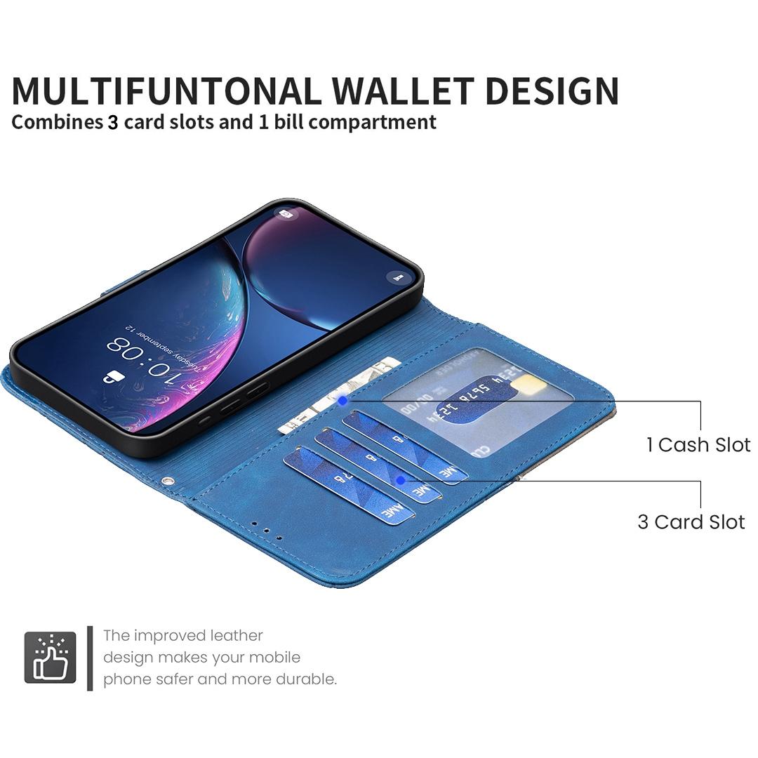 For Redmi Note 17 Pro 5G Global 163mm Magnetic Buckle Rhombus Texture Leather Phone Case(Blue)