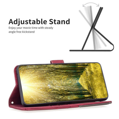 For Redmi Note 17 Pro 5G Global 163mm Magnetic Buckle Rhombus Texture Leather Phone Case(Red)