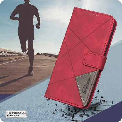 For Redmi Note 17 Pro 5G Global 163mm Magnetic Buckle Rhombus Texture Leather Phone Case(Red)