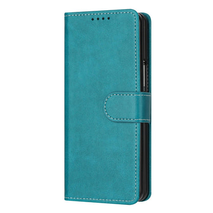 For Galaxy Z Fold8 Ultra 5G Solid Color Calf Texture Folding Leather Phone Case - Green - EDA006874505A