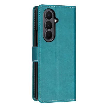 For Galaxy Z Fold8 Ultra 5G Solid Color Calf Texture Folding Leather Phone Case - Green - EDA006874505A