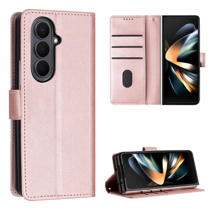 For Galaxy Z Fold8 Ultra 5G Solid Color Calf Texture Folding Leather Phone Case - Rose Gold - EDA006874505G