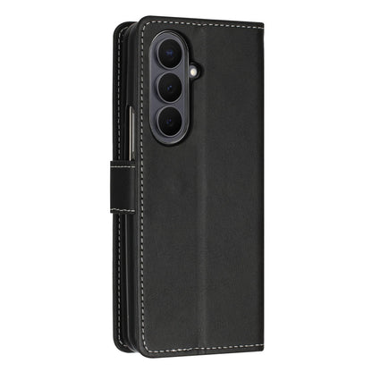 For Galaxy Z Fold8 Ultra 5G Solid Color Calf Texture Folding Leather Phone Case - Black - EDA006874505H