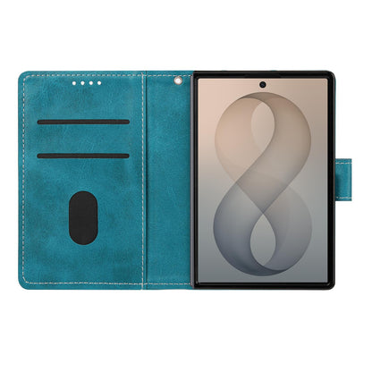 For Galaxy Z Fold8 5G Solid Color Calf Texture Folding Leather Phone Case - Green - EDA006874506A