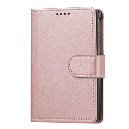For Galaxy Z Fold8 5G Solid Color Calf Texture Folding Leather Phone Case - Rose Gold - EDA006874506G