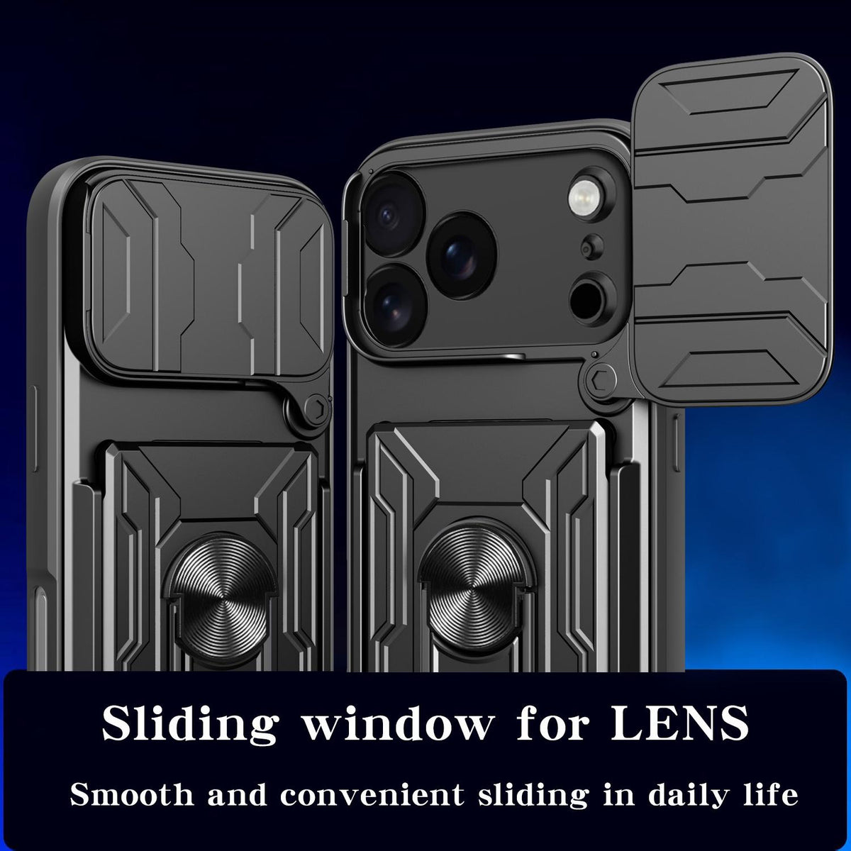 For iPhone 18 Pro Sliding Camshield TPU+PC Phone Case with Card Slot - Rose Gold - EDA006902714D