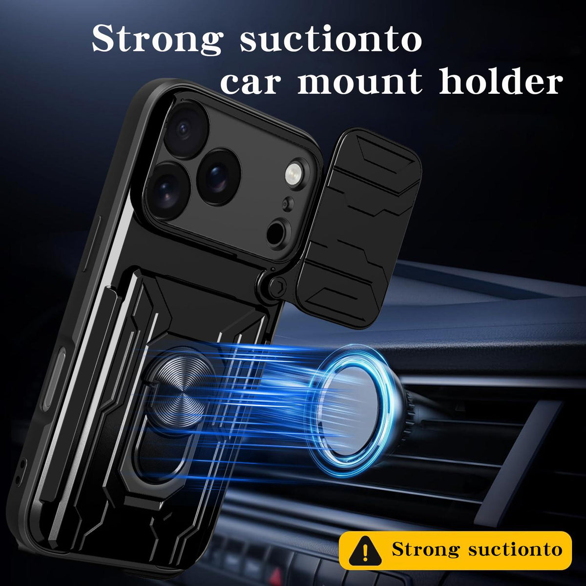 For iPhone 18 Pro Sliding Camshield TPU+PC Phone Case with Card Slot - Grey - EDA006902714F