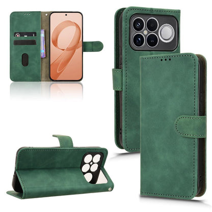 For Redmi K90 Pro Max / Poco F8 Ultra Skin Feel Magnetic Flip Leather Phone Case(Green)