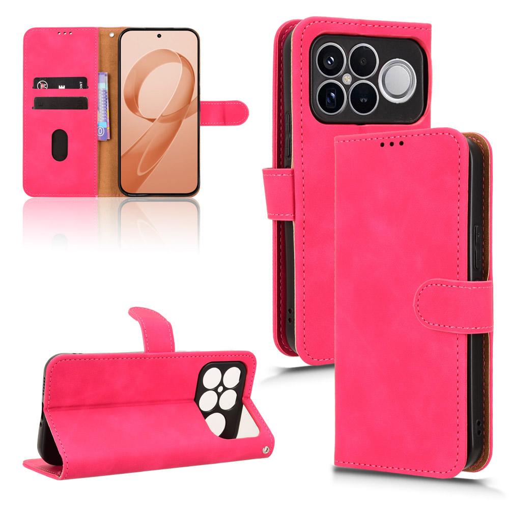 For Redmi K90 Pro Max / Poco F8 Ultra Skin Feel Magnetic Flip Leather Phone Case(Rose Red)