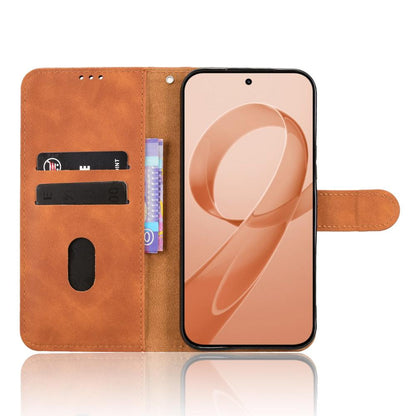 For Redmi K90 Pro Max / Poco F8 Ultra Skin Feel Magnetic Flip Leather Phone Case(Brown)