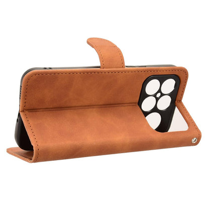 For Redmi K90 Pro Max / Poco F8 Ultra Skin Feel Magnetic Flip Leather Phone Case(Brown)