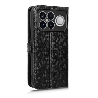 For Redmi K90 Pro Max 5G / Poco F8 Ultra Honeycomb Dot Texture Leather Phone Case(Black)