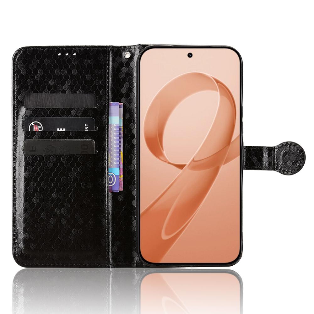 For Redmi K90 Pro Max 5G / Poco F8 Ultra Honeycomb Dot Texture Leather Phone Case(Black)
