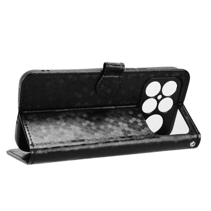 For Redmi K90 Pro Max 5G / Poco F8 Ultra Honeycomb Dot Texture Leather Phone Case(Black)