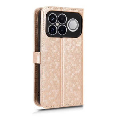 For Redmi K90 Pro Max 5G / Poco F8 Ultra Honeycomb Dot Texture Leather Phone Case(Gold)