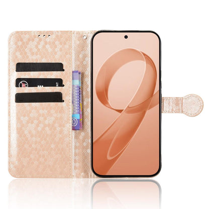For Redmi K90 Pro Max 5G / Poco F8 Ultra Honeycomb Dot Texture Leather Phone Case(Gold)