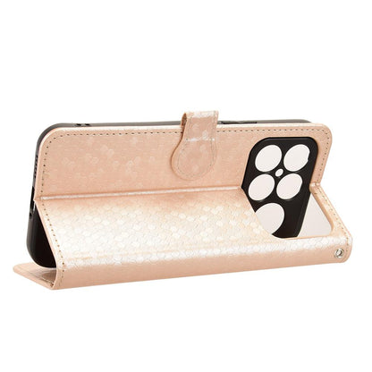 For Redmi K90 Pro Max 5G / Poco F8 Ultra Honeycomb Dot Texture Leather Phone Case(Gold)