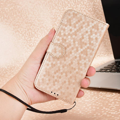 For Redmi K90 Pro Max 5G / Poco F8 Ultra Honeycomb Dot Texture Leather Phone Case(Gold)