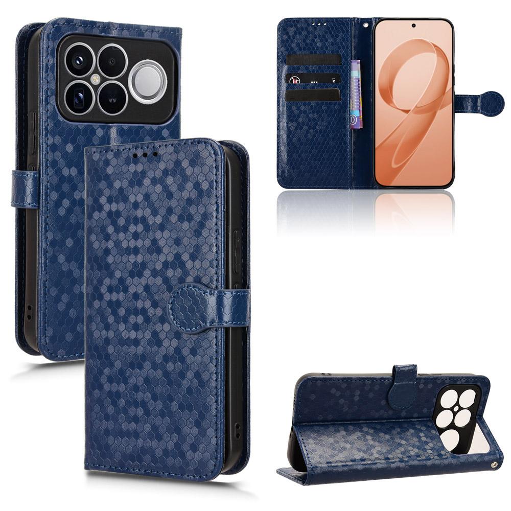 For Redmi K90 Pro Max 5G / Poco F8 Ultra Honeycomb Dot Texture Leather Phone Case(Blue)