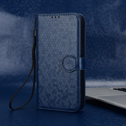 For Redmi K90 Pro Max 5G / Poco F8 Ultra Honeycomb Dot Texture Leather Phone Case(Blue)