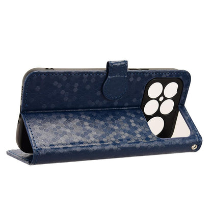 For Redmi K90 Pro Max 5G / Poco F8 Ultra Honeycomb Dot Texture Leather Phone Case(Blue)
