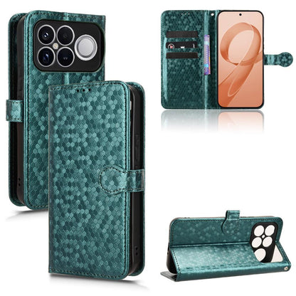 For Redmi K90 Pro Max 5G / Poco F8 Ultra Honeycomb Dot Texture Leather Phone Case(Green)
