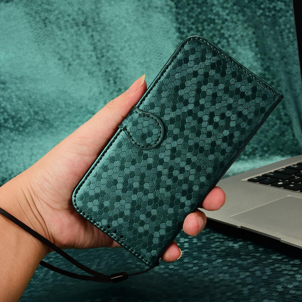 For Redmi K90 Pro Max 5G / Poco F8 Ultra Honeycomb Dot Texture Leather Phone Case(Green)