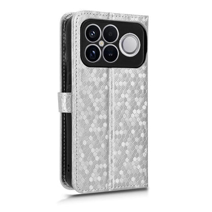 For Redmi K90 Pro Max 5G / Poco F8 Ultra Honeycomb Dot Texture Leather Phone Case(Silver)