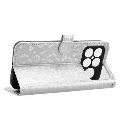 For Redmi K90 Pro Max 5G / Poco F8 Ultra Honeycomb Dot Texture Leather Phone Case(Silver)