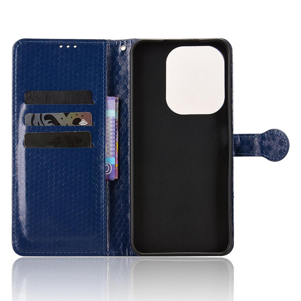 For Redmi 17C 5G Honeycomb Dot Texture Leather Phone Case - Blue - EDA006925829C