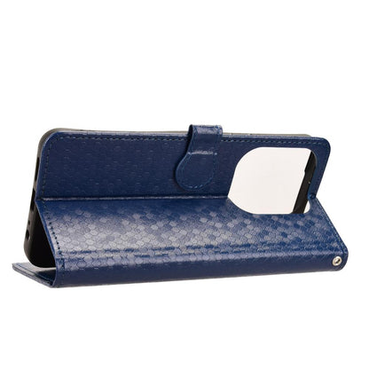For Redmi 17C 5G Honeycomb Dot Texture Leather Phone Case - Blue - EDA006925829C