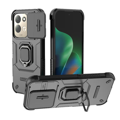 For Redmi 17 5G / 4G Global 170mm Sliding Camshield TPU + PC Shockproof Phone Case with Holder - Black - EDA006951218A