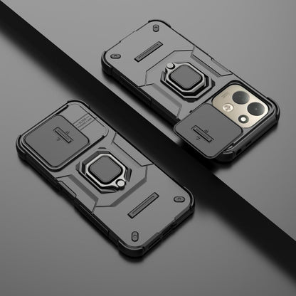 For Redmi 17 5G / 4G Global 170mm Sliding Camshield TPU + PC Shockproof Phone Case with Holder - Black - EDA006951218A