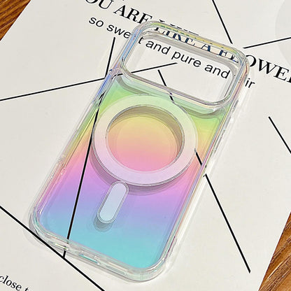 For iPhone 18 Pro Gradient Color MagSafe Airbag Full Coverage Phone Case - Rainbow - EDA006956727A