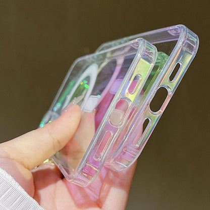 For iPhone 18 Pro Gradient Color MagSafe Airbag Full Coverage Phone Case - Rainbow - EDA006956727A