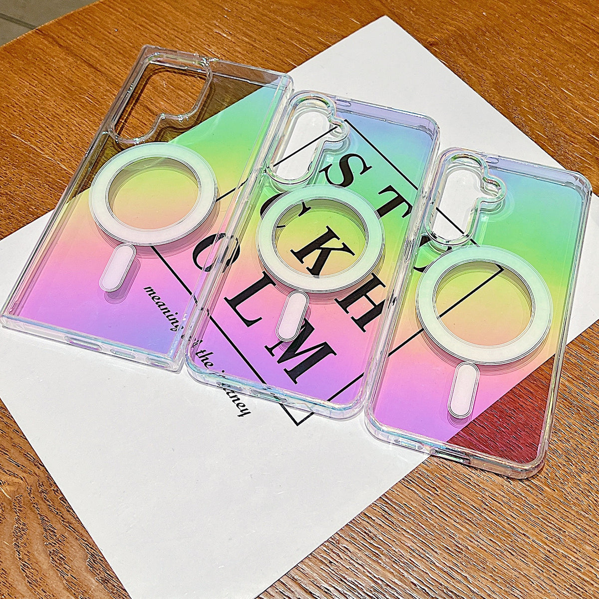 For Galaxy S26 FE 5G Gradient Color MagSafe Airbag Full Coverage Phone Case - Rainbow - EDA006956924A