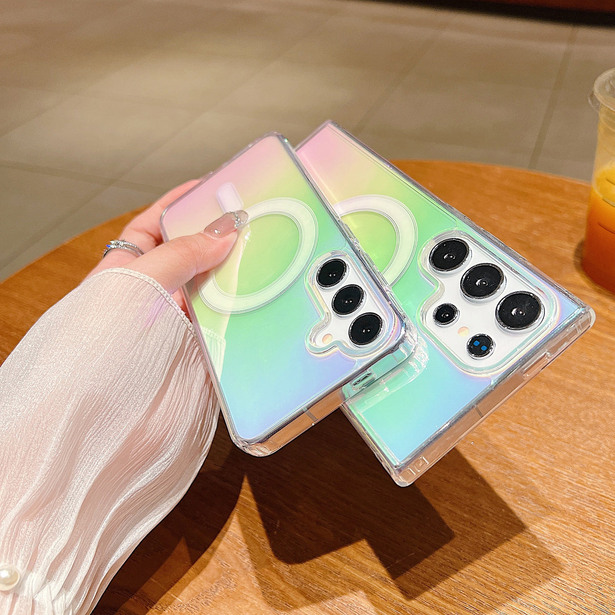 For Galaxy S26 FE 5G Gradient Color MagSafe Airbag Full Coverage Phone Case - Rainbow - EDA006956924A