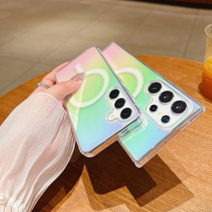 For Galaxy S26 FE 5G Gradient Color MagSafe Airbag Full Coverage Phone Case - Rainbow - EDA006956924A