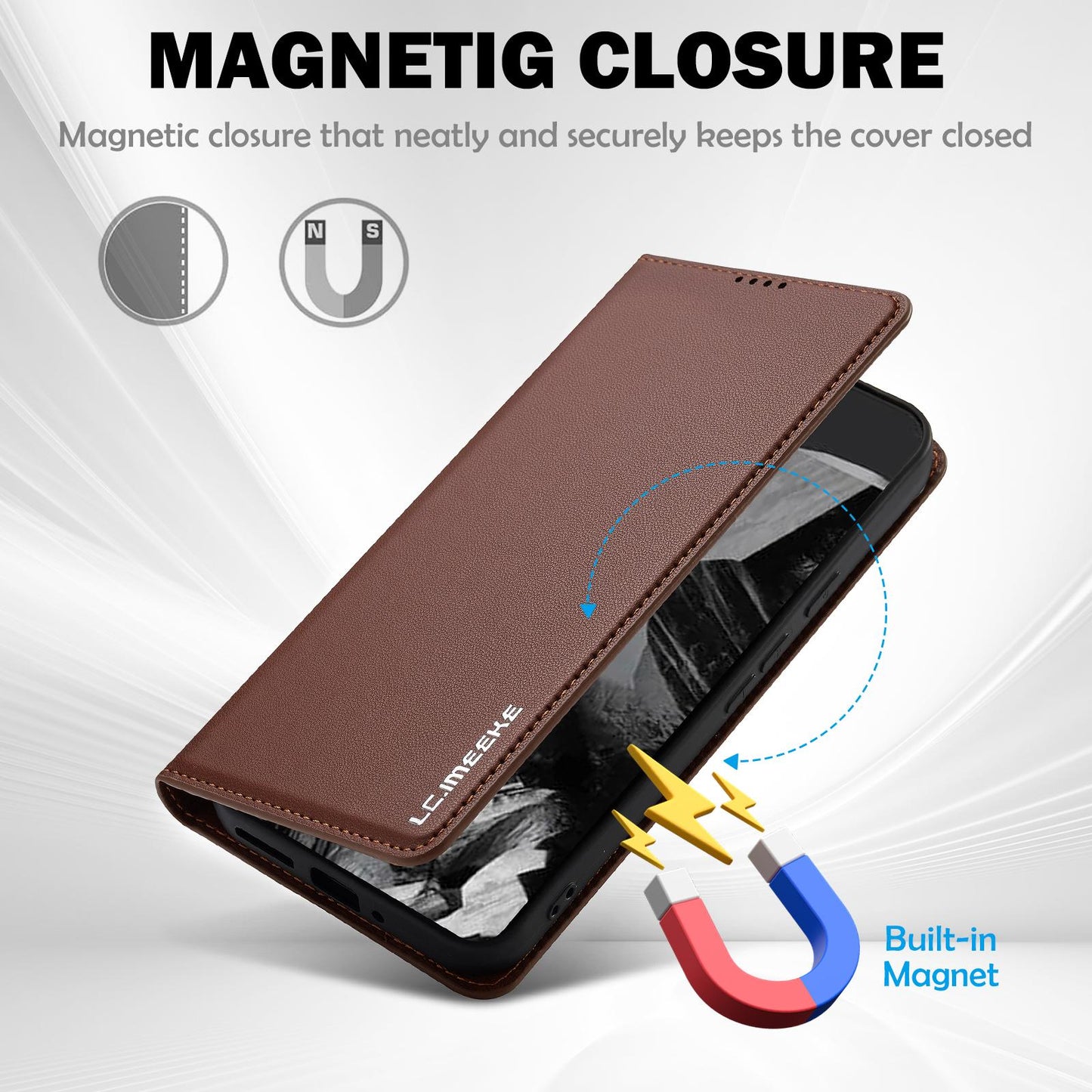 For Google Pixel 11 / 11 Pro LC.IMEEKE L1 Series Frosted Fine Texture PU Phone Case(Brown)