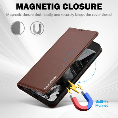For Google Pixel 11 / 11 Pro LC.IMEEKE L1 Series Frosted Fine Texture PU Phone Case(Brown)