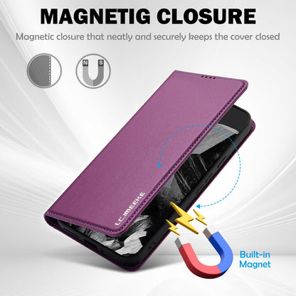 For Google Pixel 11 Pro XL LC.IMEEKE L1 Series Frosted Fine Texture PU Phone Case(Purple)