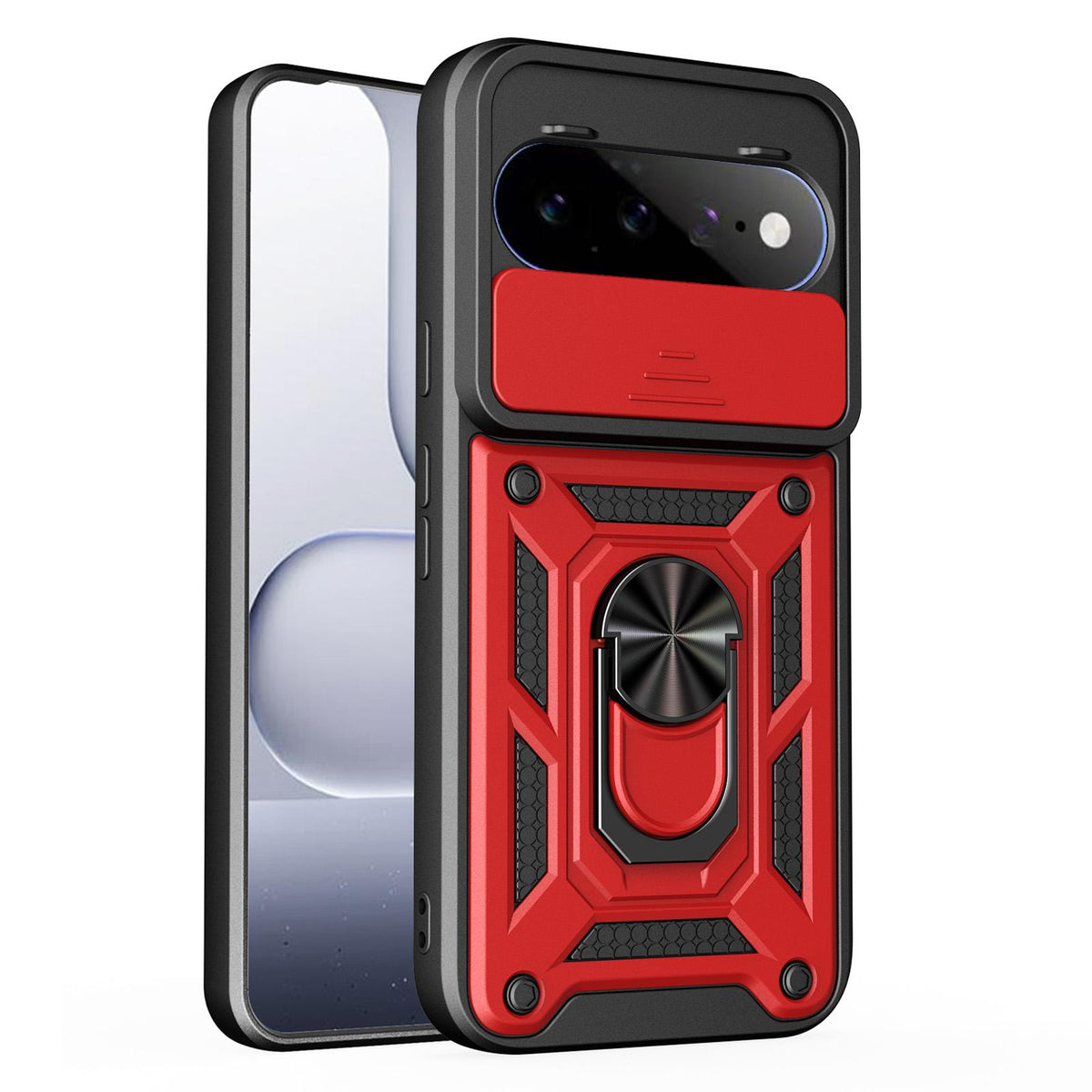 For Google Pixel 11 Sliding Camera Cover Design TPU+PC Phone Case - Red - EDA006967506B